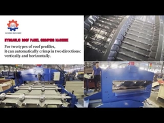 0.3-0.8mm acero galvanizado corrugado de la cubierta de la hoja de curva de la máquina con motor de 11kw para el uso del techo