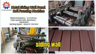 Máquina formadora de rollos de pared de revestimiento metálico