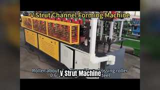 Máquina formadora de rollos con puntal en V